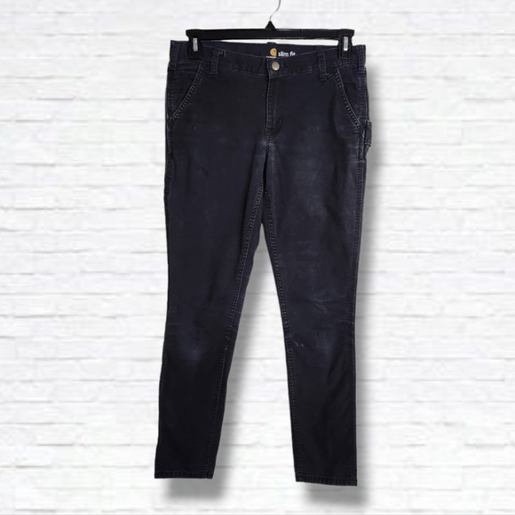 Carhartt Women's Blach Slim Fit Construction Work Pants Size 8 Regular - Picture 4 of 16